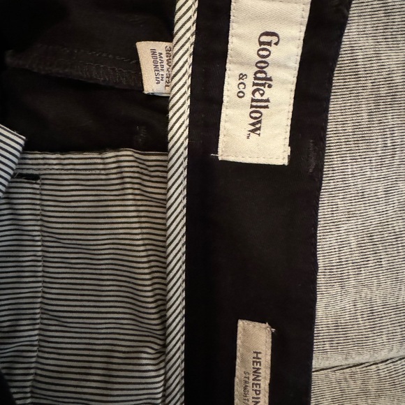 NWT Goodiellow & Co Straight Chino Black Pants - Picture 5 of 5